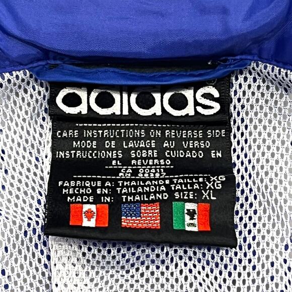 ★ Adidas Vintage Blue Track Jacket w/ White Stripes ★ - Picture 7 of 7